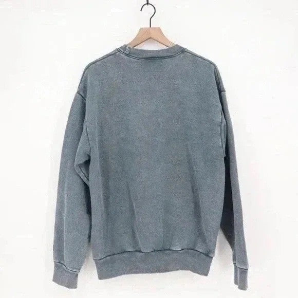 American Giant American Vintage Sweatshirt Unisex M Light Blue Cotton Crew Neck