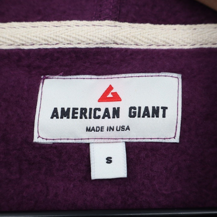 American Giant Midweight Hoodie Womens Small Blackberry Wine Fleece Pullover