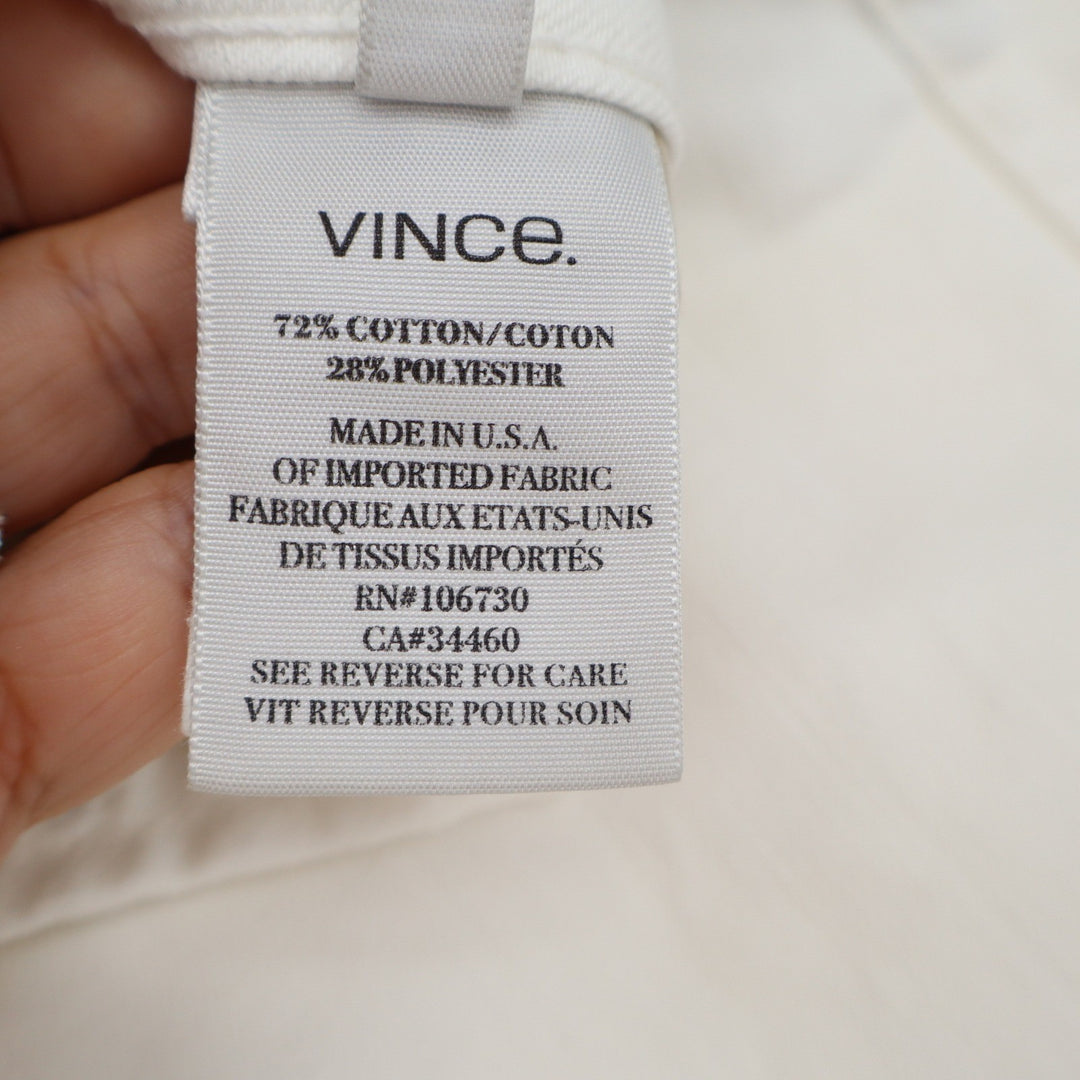 Vince Womens Cream Denim Shorts Size 30 Off White Cotton Blend Made in USA