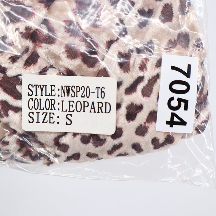 Naked Wardrobe The Statement Leopard Print Crop Top Brown Small