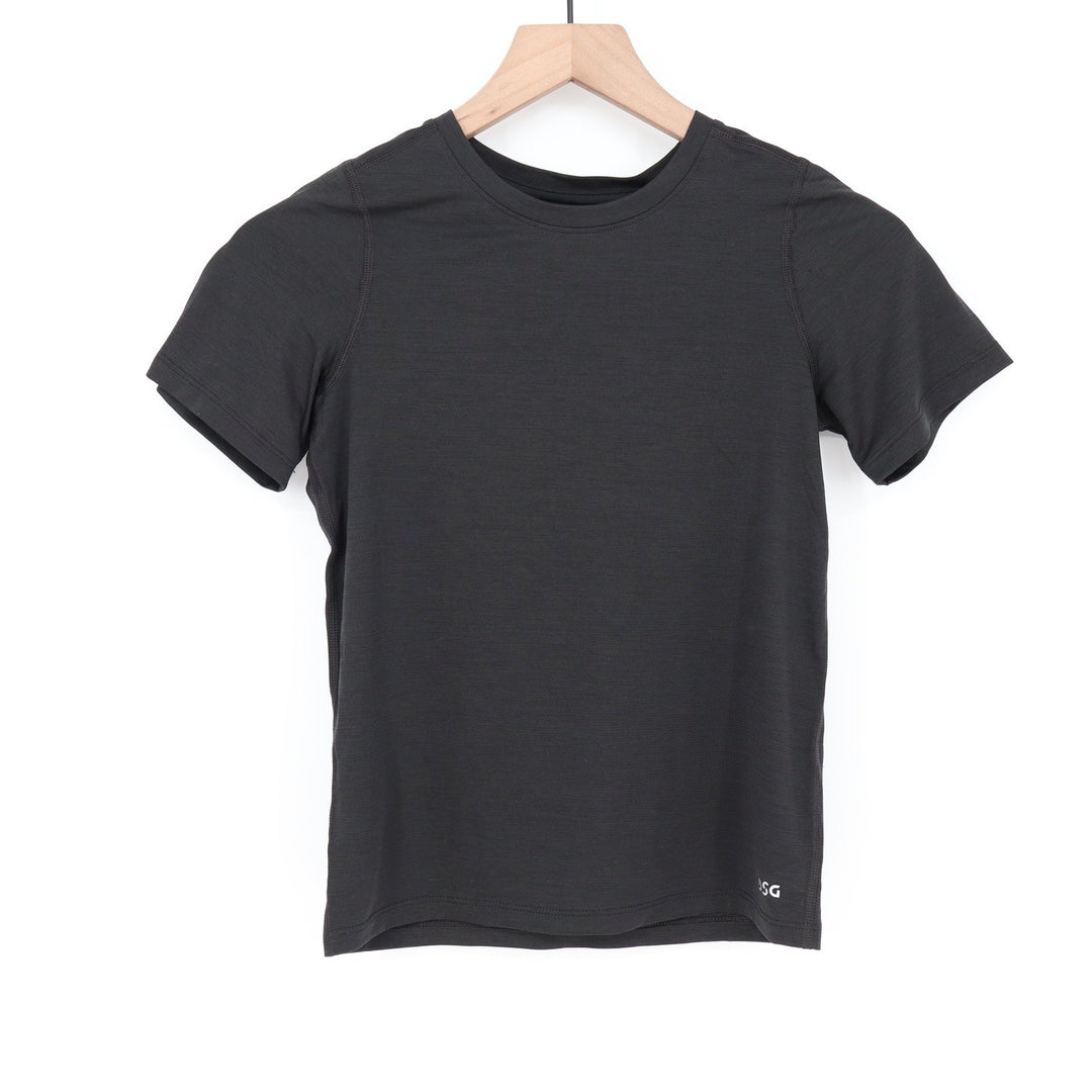 DSG Boys Movement Tee Pure Black Athletic Shirt Size S 8-9 Moisture Wicking NEW