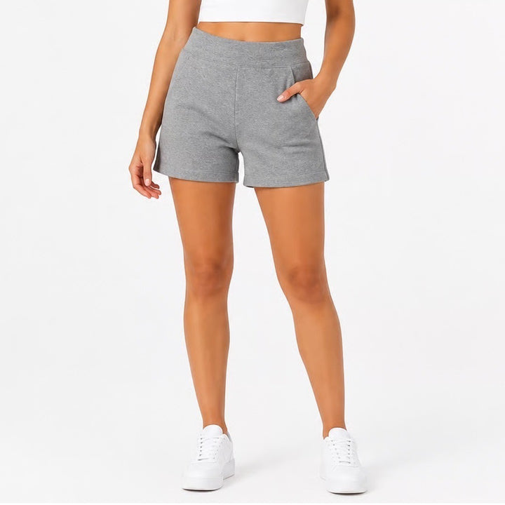 Danskin Now Classic Medium Grey Heather Knit Shorts Womens Medium