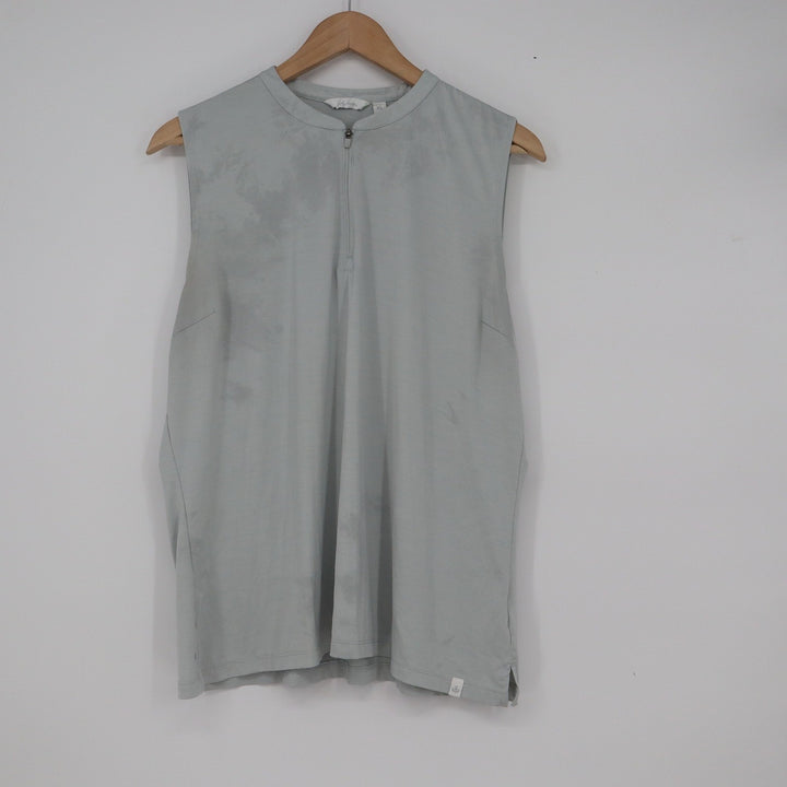 Lady Hagen Womens XL Sage Green Quarter Zip Sleeveless Golf Polo Shirt