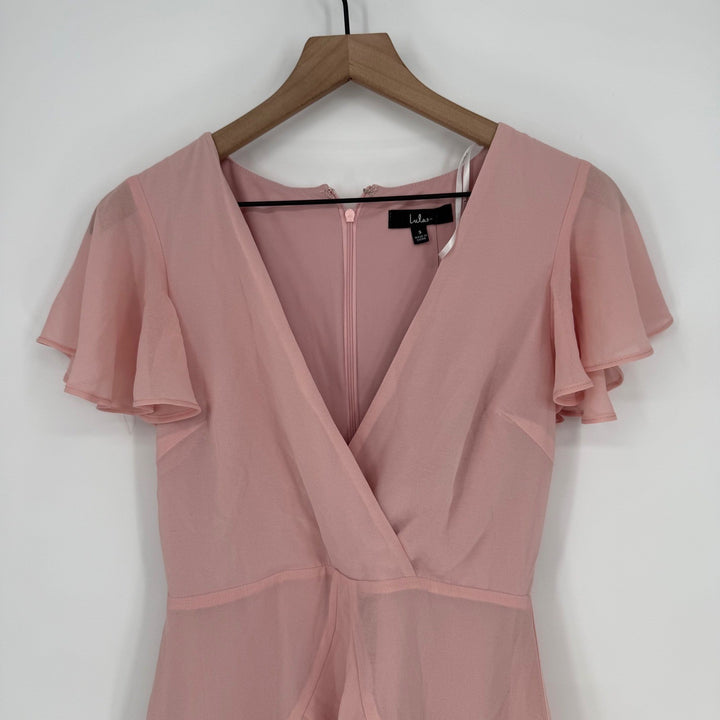 Lulus Sweet Like You Blush Ruffled Mini Dress Size S