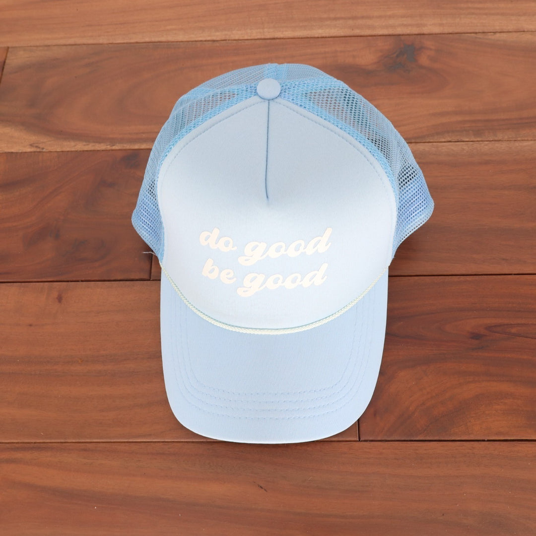 Do Good Be Good Foam Trucker Hat Adult Unisex One Size Blue Adjustable Snapback
