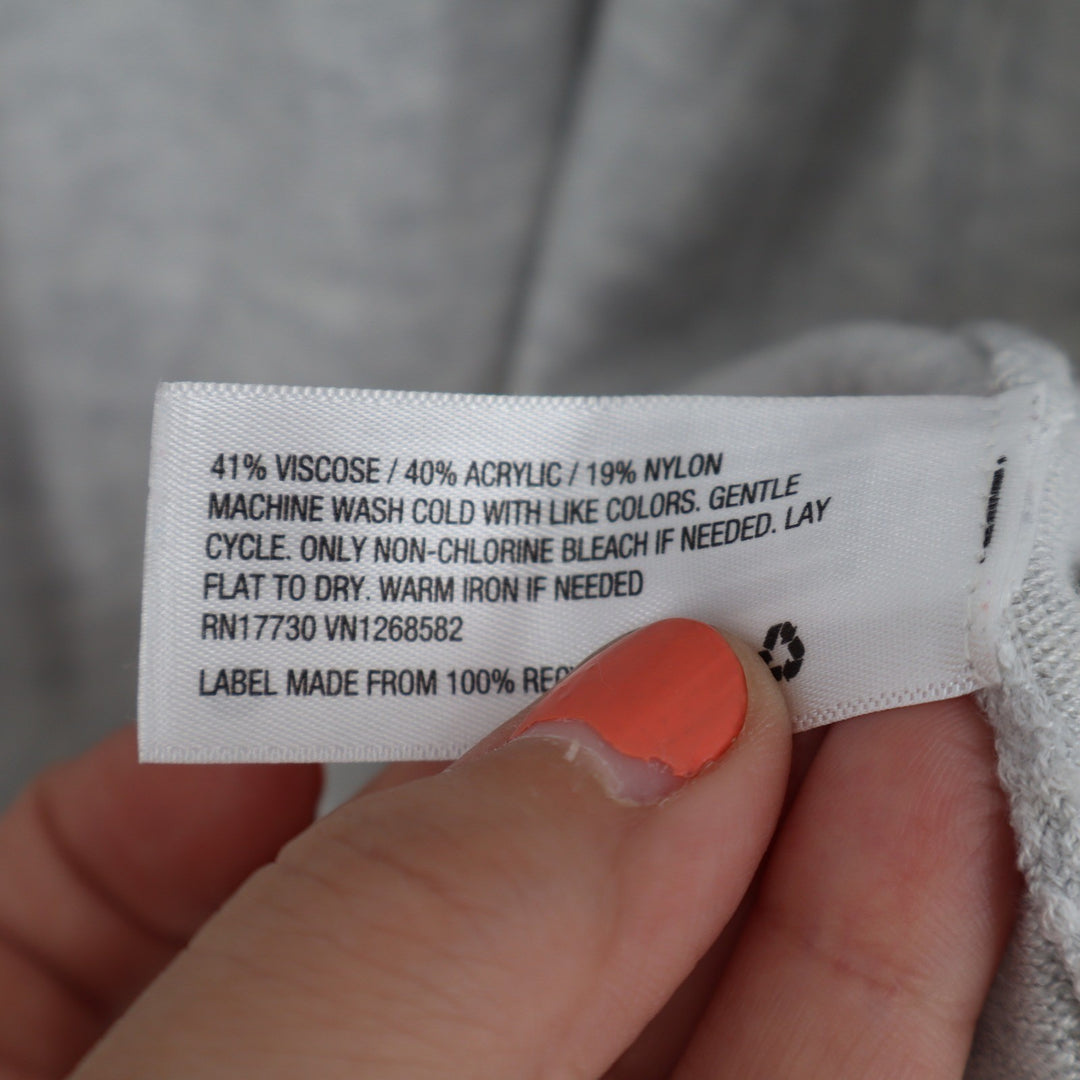 A New Day Womens Light Grey Open Front Longline Cardigan Sweater Large