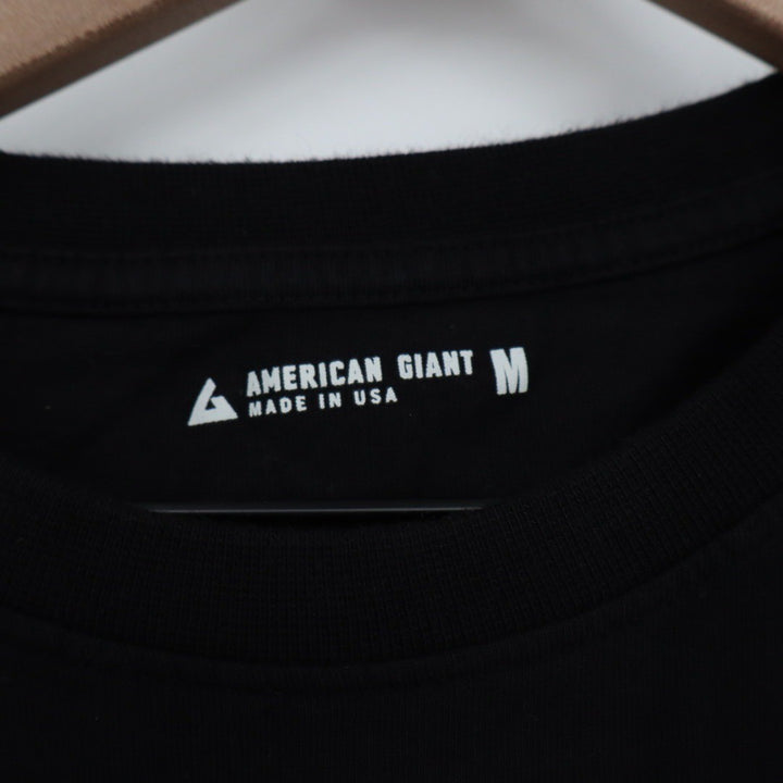 American Giant Mens Black Pocket T Shirt Made USA Size M