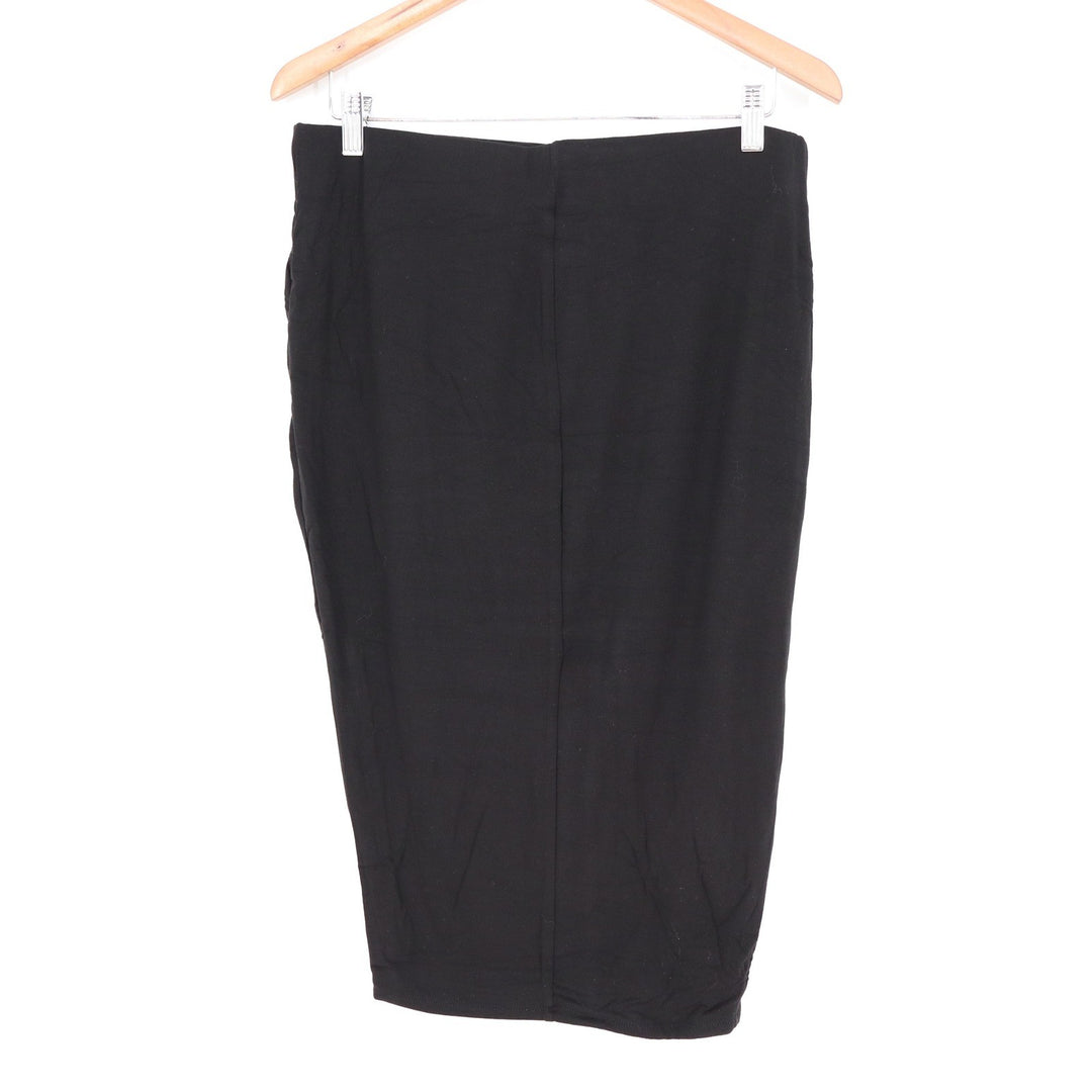 Naked Wardrobe Black Midi Pencil Skirt Plus Size 1X High Waisted