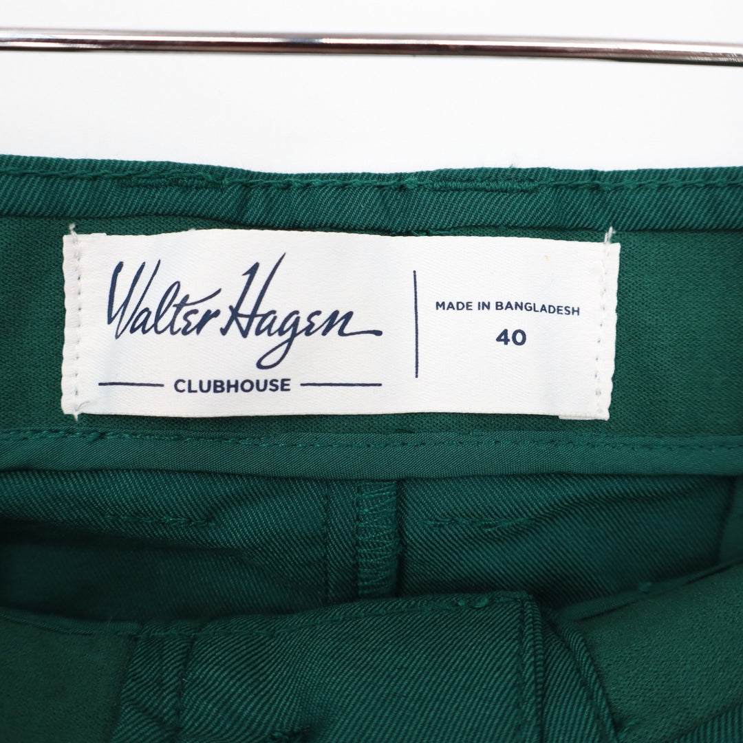 Walter Hagen Mens Clubhouse Chino Shorts Dark Green Stretch Golf Size 40