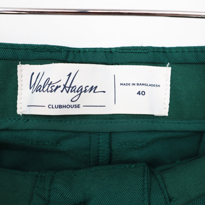 Walter Hagen Mens Clubhouse Chino Shorts Dark Green Stretch Golf Size 40