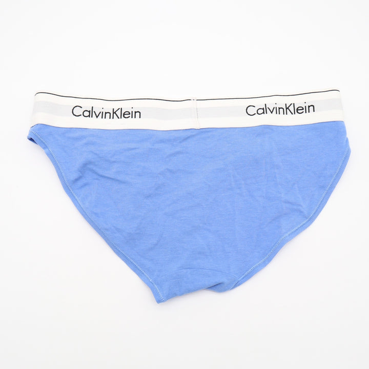 Calvin Klein Icon Cotton Modal Bikini Panty Womens Small Blue Cotton Stretch