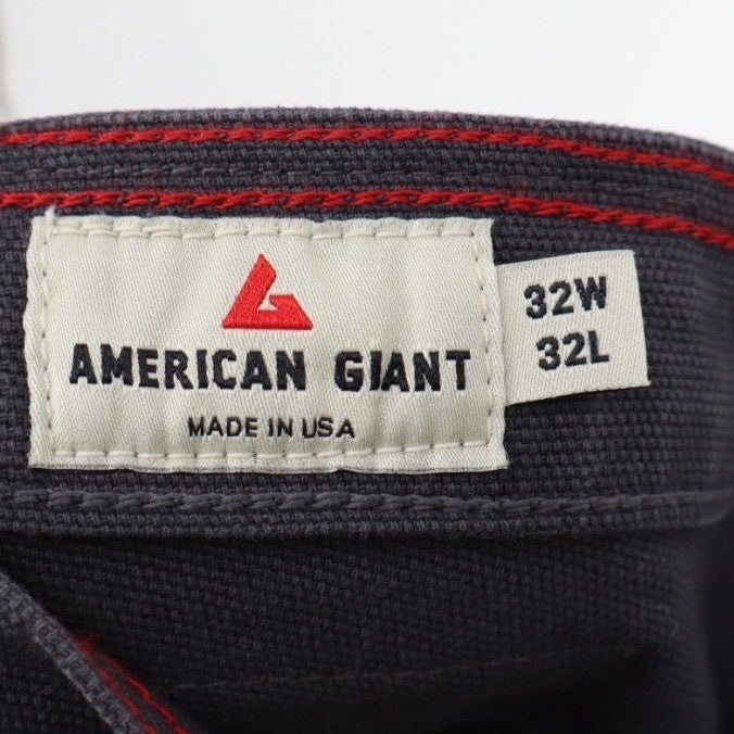 American Giant Men's Roughneck Pant Straight Size 32X32 Made In USA