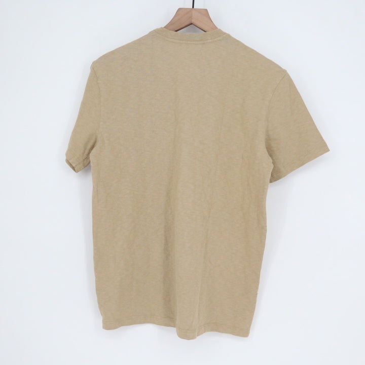 American Giant Crew Neck T Shirt Tan Size S Made in USA Cotton