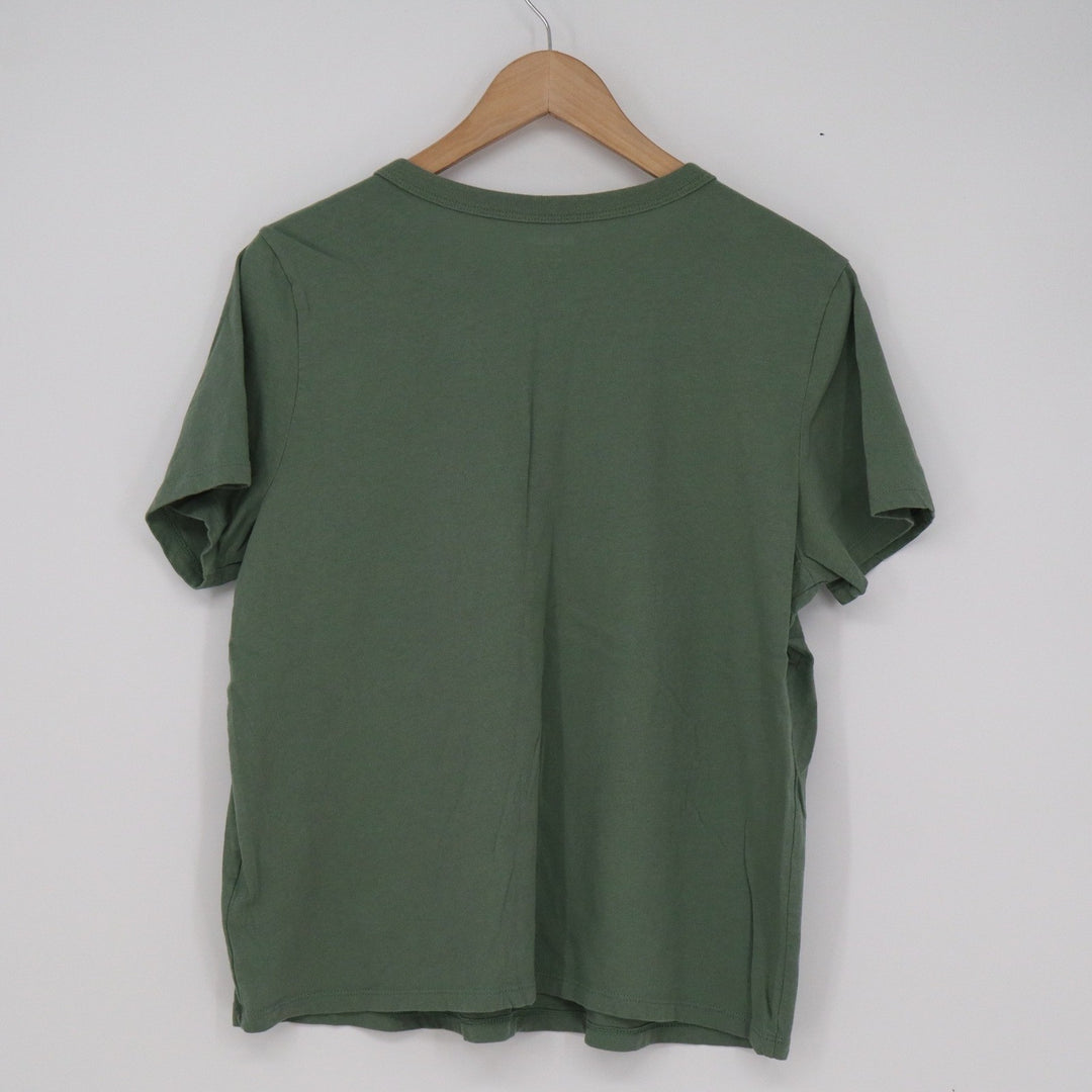 Old Navy Everywear Large Olive Green Cotton Short Sleeve Crewneck T-Shirt