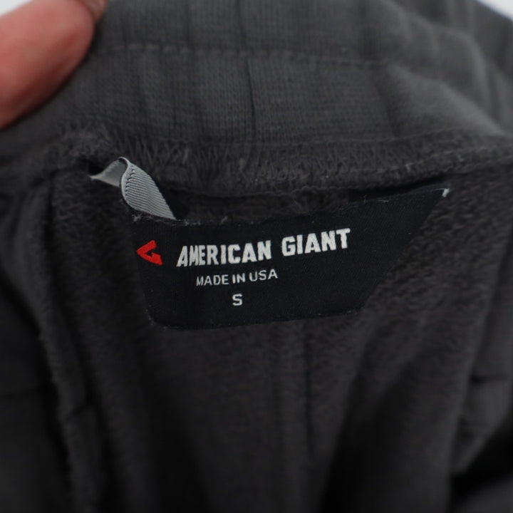 American Giant Sweatpants Womens Small Black Cotton Slash Pockets Elastic Waist