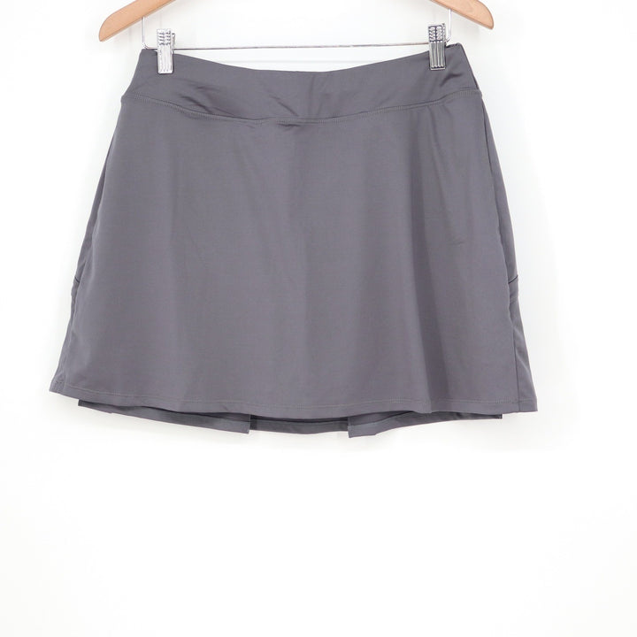RBX Active Womens Dark Gray Pleated Back Athletic Tennis Golf Skort Size L