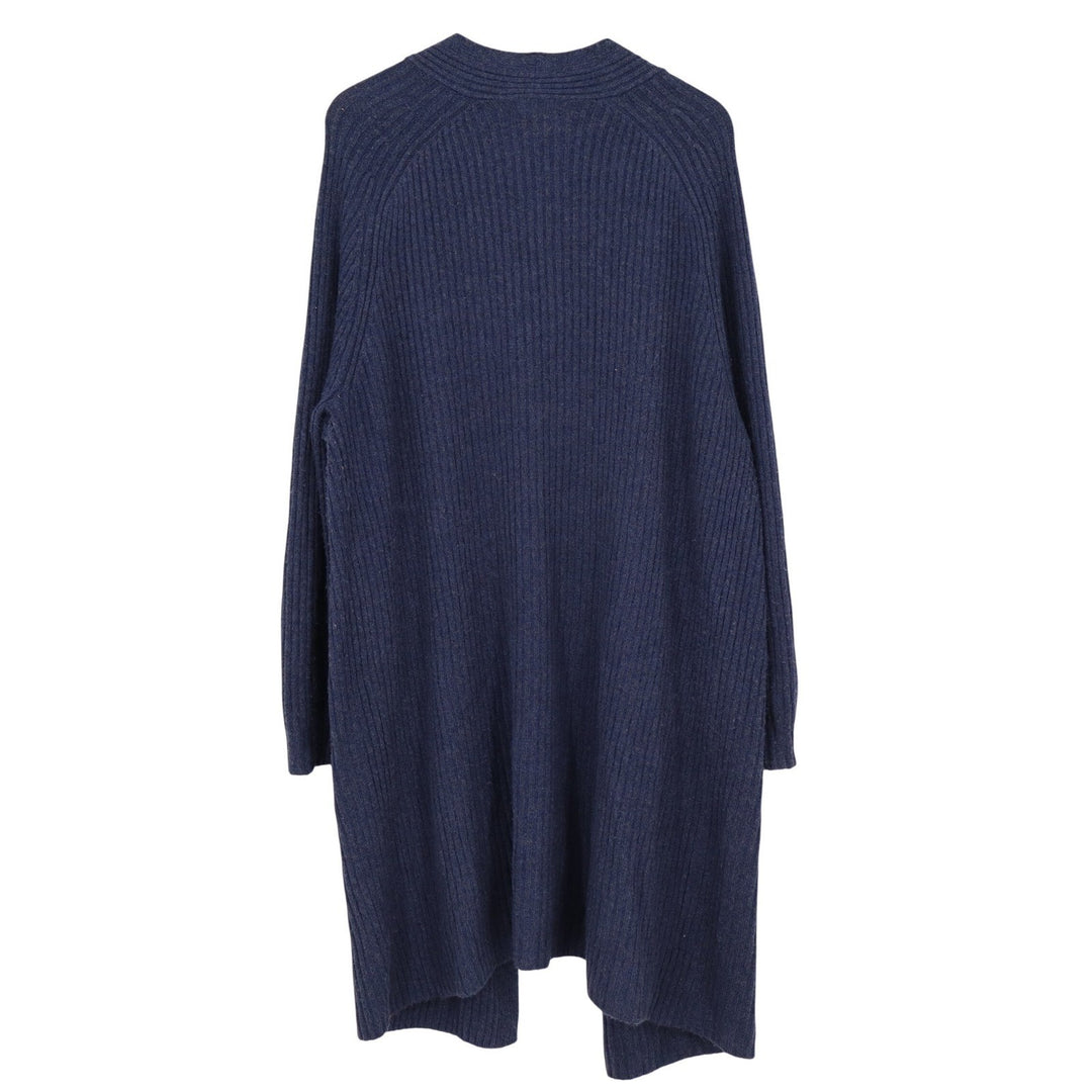 Universal Thread Navy Blue Ribbed Duster Cardigan Sweater Large Open Front
