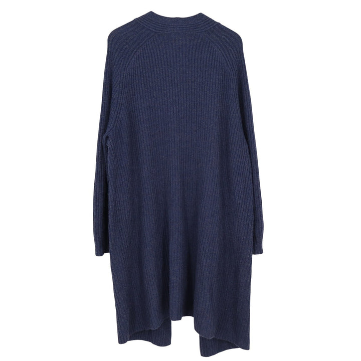 Universal Thread Navy Blue Ribbed Duster Cardigan Sweater Large Open Front