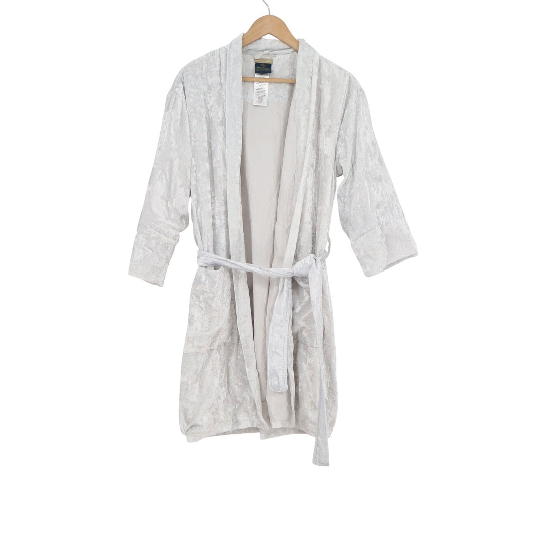 Pottery Barn Teen Harry Potter Lumos Maxima Crushed Velvet Robe Silver One Size