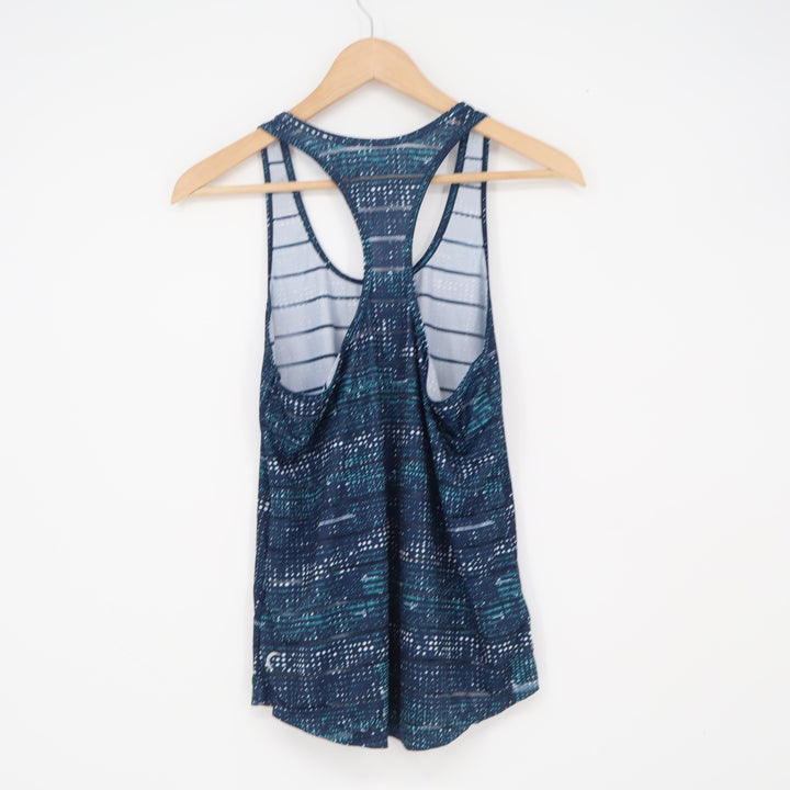 Zyia Active Tank Top Womens S ZA2374 Navy Blue Teal Racerback Mesh Excellent