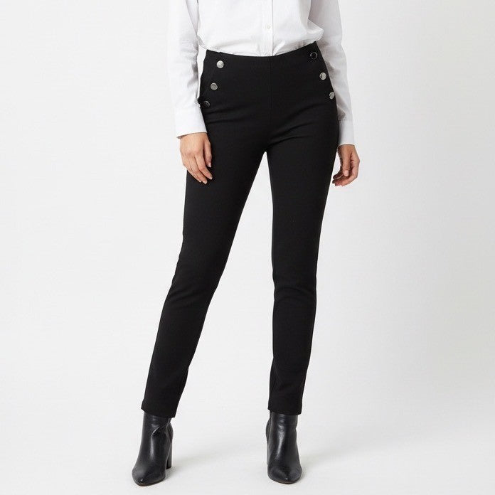 89th & Madison Dress Pants Womens Medium Black Stretch High Rise Straight Leg