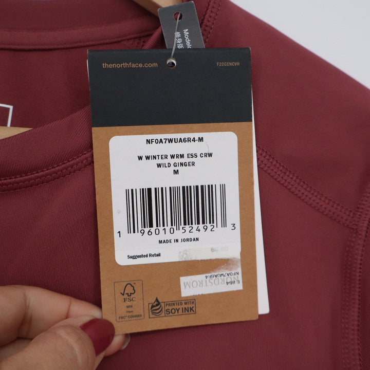 The North Face Womens Winter Warm Essential Crew Wild Ginger Slim Fit M