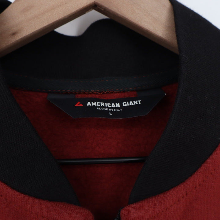 American Giant Men's Fleece Bomber Jacket Size L Made in USA