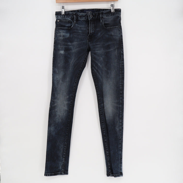 Scotch & Soda Amsterdams Blauw Mens Slim Fit Jeans Dark Wash 29x32 Distressed