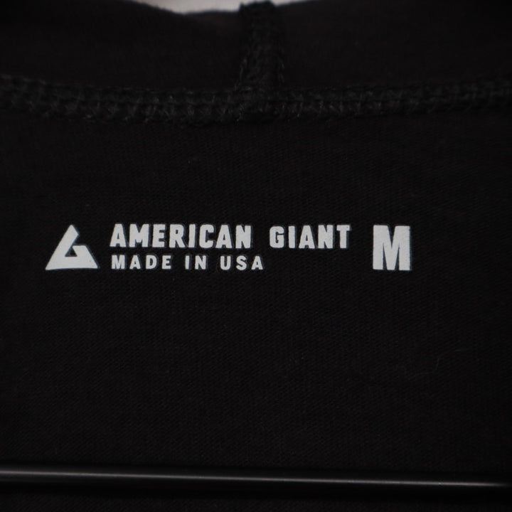 American Giant Lightweight Full Zip Hoodie Womens Medium Black Tri Blend Jersey