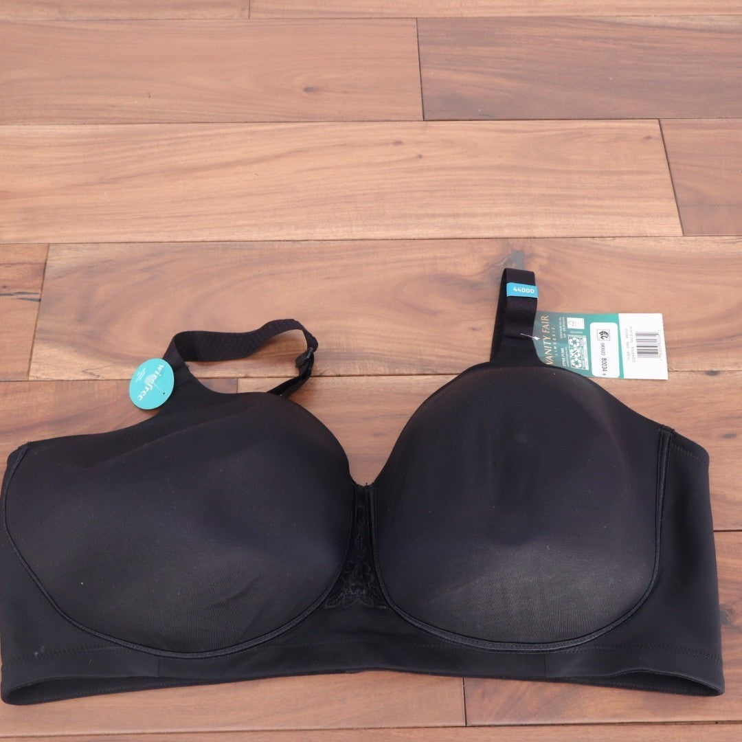 Vanity Fair Beauty Back Bra Women's 44DDD Midnight Black Full Figure Wirefree