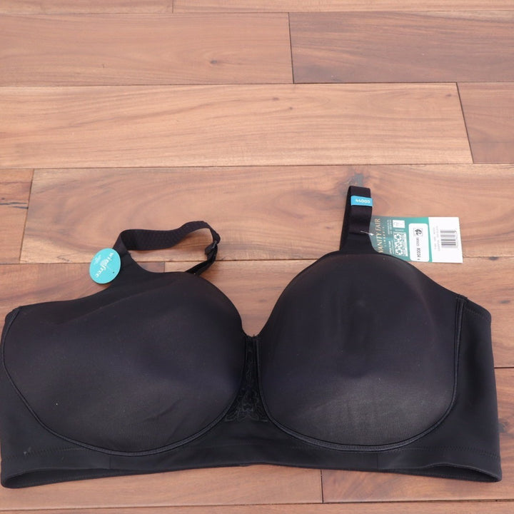 Vanity Fair Beauty Back Bra Women's 44DDD Midnight Black Full Figure Wirefree