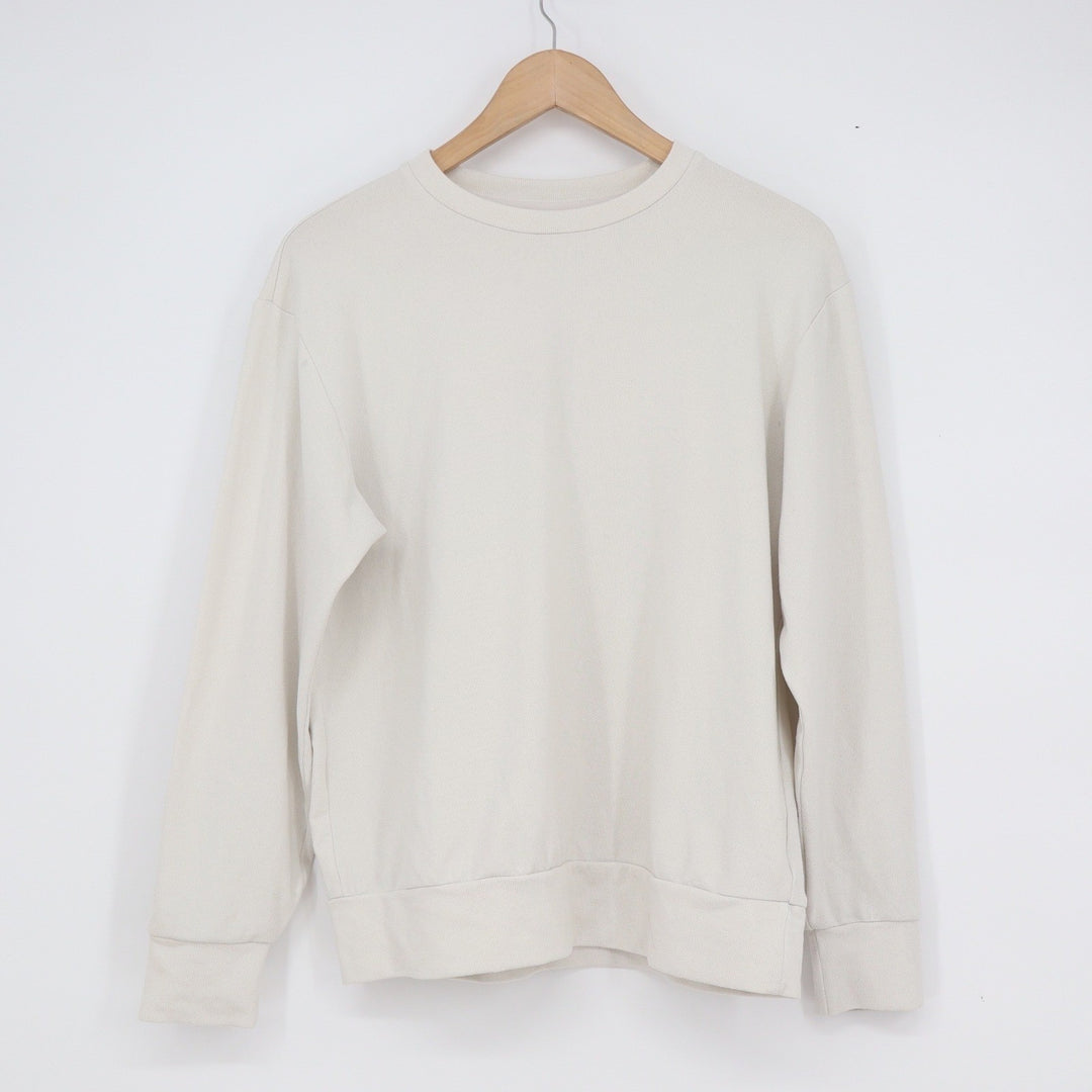 Uniqlo Men S Off White Cream Crewneck Sweatshirt Minimalist Basic