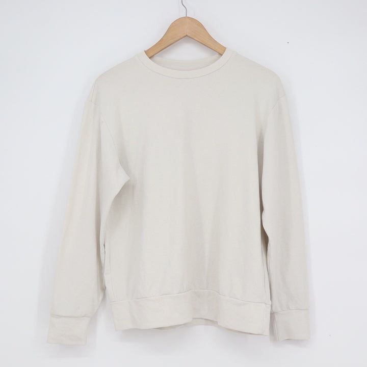 Uniqlo Men S Off White Cream Crewneck Sweatshirt Minimalist Basic