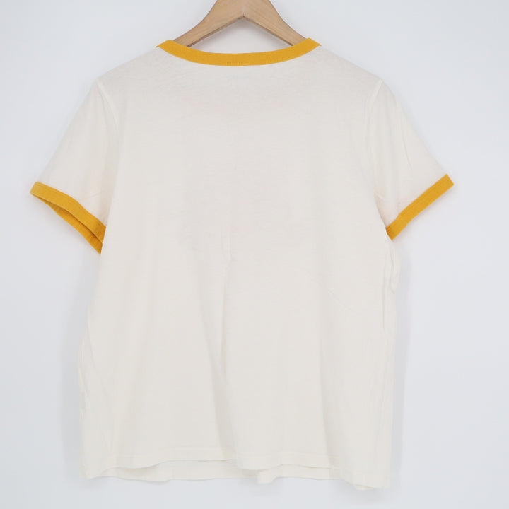 Old Navy California Sun Ringer Tee Cream Yellow Graphic T-Shirt Large