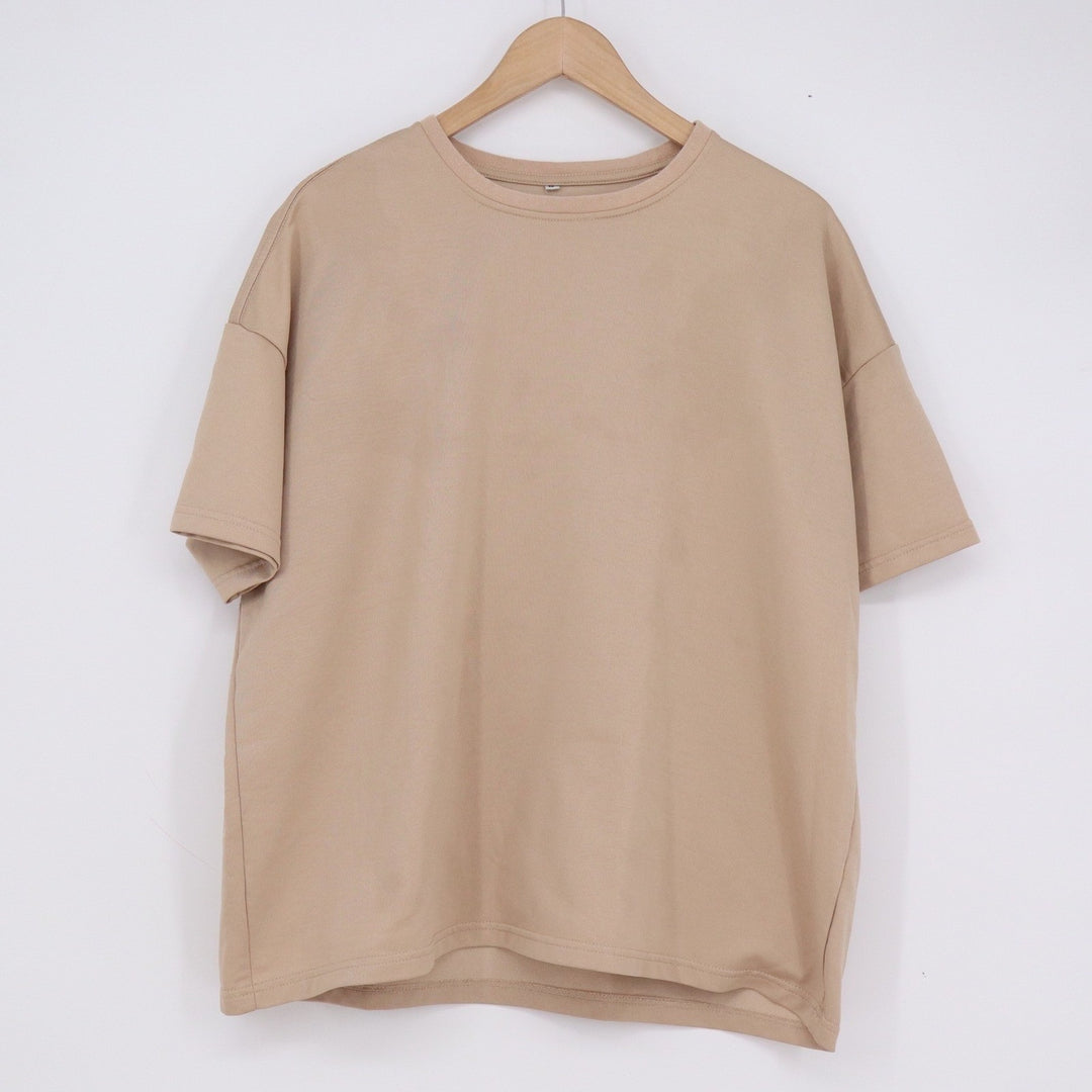 Unbranded Tan Beige Crew Neck Short Sleeve Relaxed Fit T-Shirt Mens M