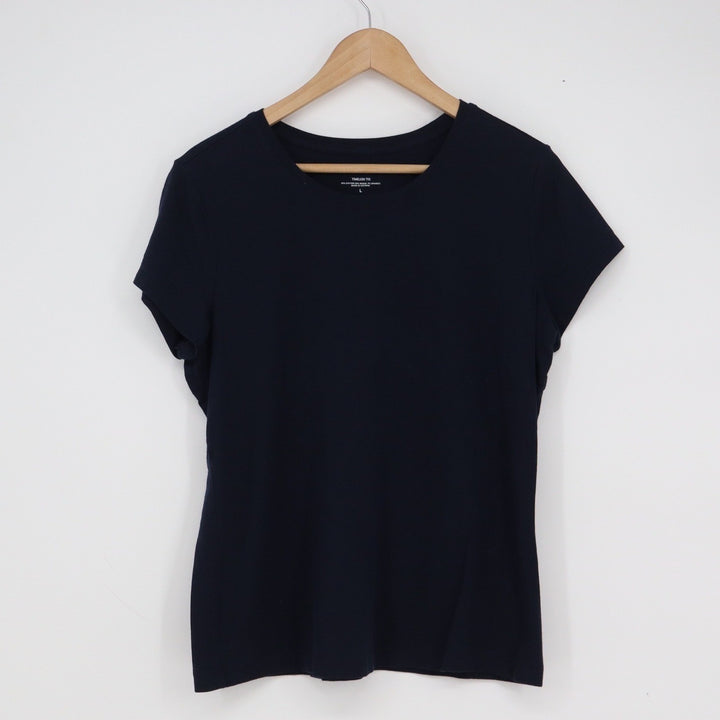 Banana Republic Timeless Tee Navy Blue Cotton Modal Stretch Short Sleeve Shirt L