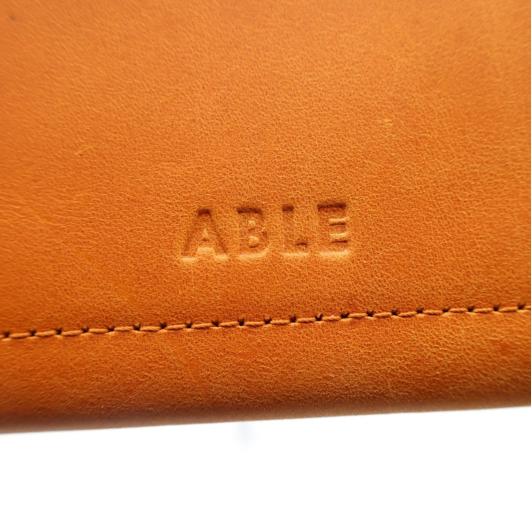 ABLE Debre Wallet Cognac Genuine Leather Tri-fold Clutch Handmade