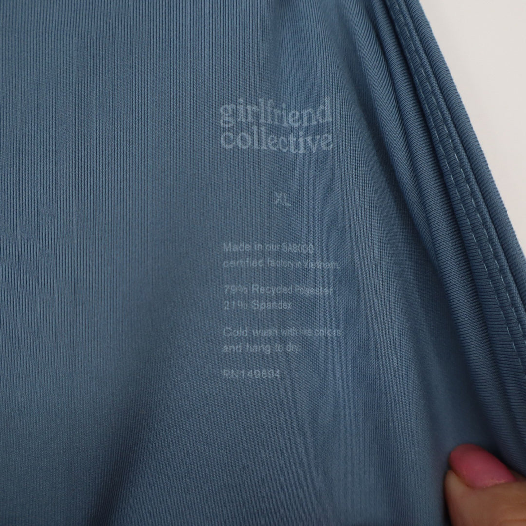 Girlfriend Collective Leggings Womens XL Compressive Crop Blue Activewear Good