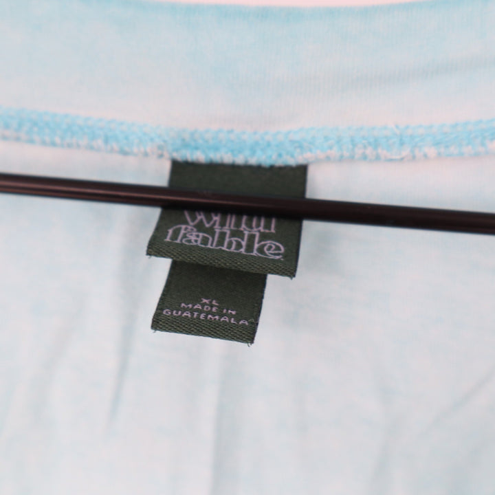 Wild Fable Light Blue V-Neck Cropped T-Shirt Cotton XL