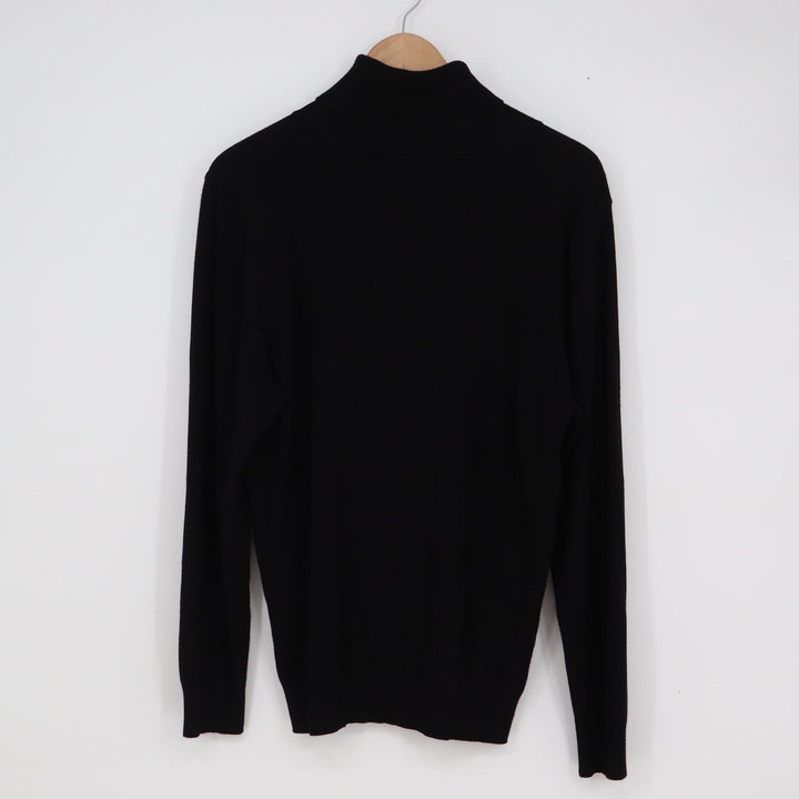 Calvin Klein Mens XL Black Turtleneck Long Sleeve Rayon Blend Sweater