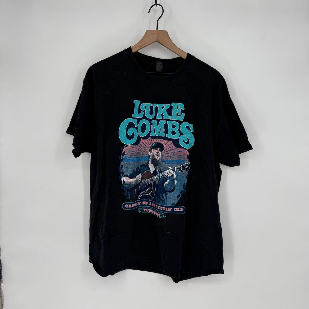 Luke Combs Growin Up and Gettin Old Tour 2023 T Shirt Black XL