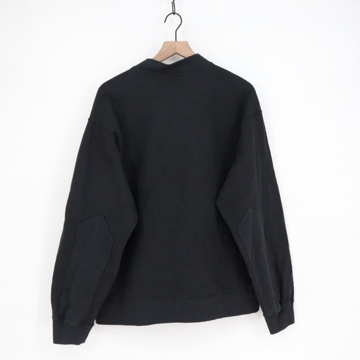 American Giant Fleece Bomber Jacket Mens Large Black Cotton Full Zip Relaxed Fit