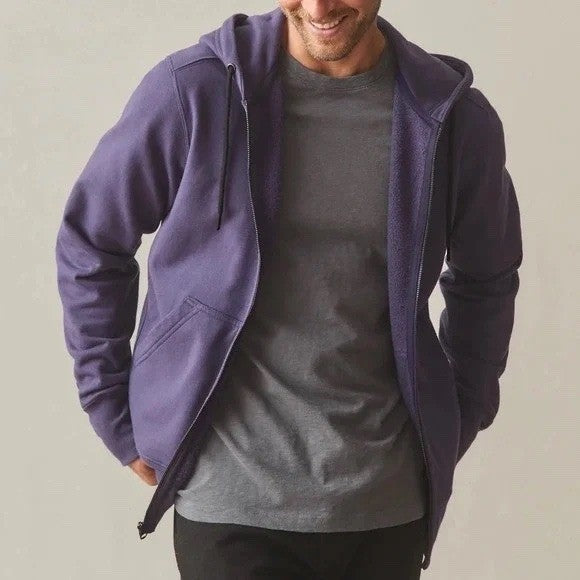 American Giant Classic Full Zip Hoodie Mens Medium Spiced Apple Fleece Full Zip