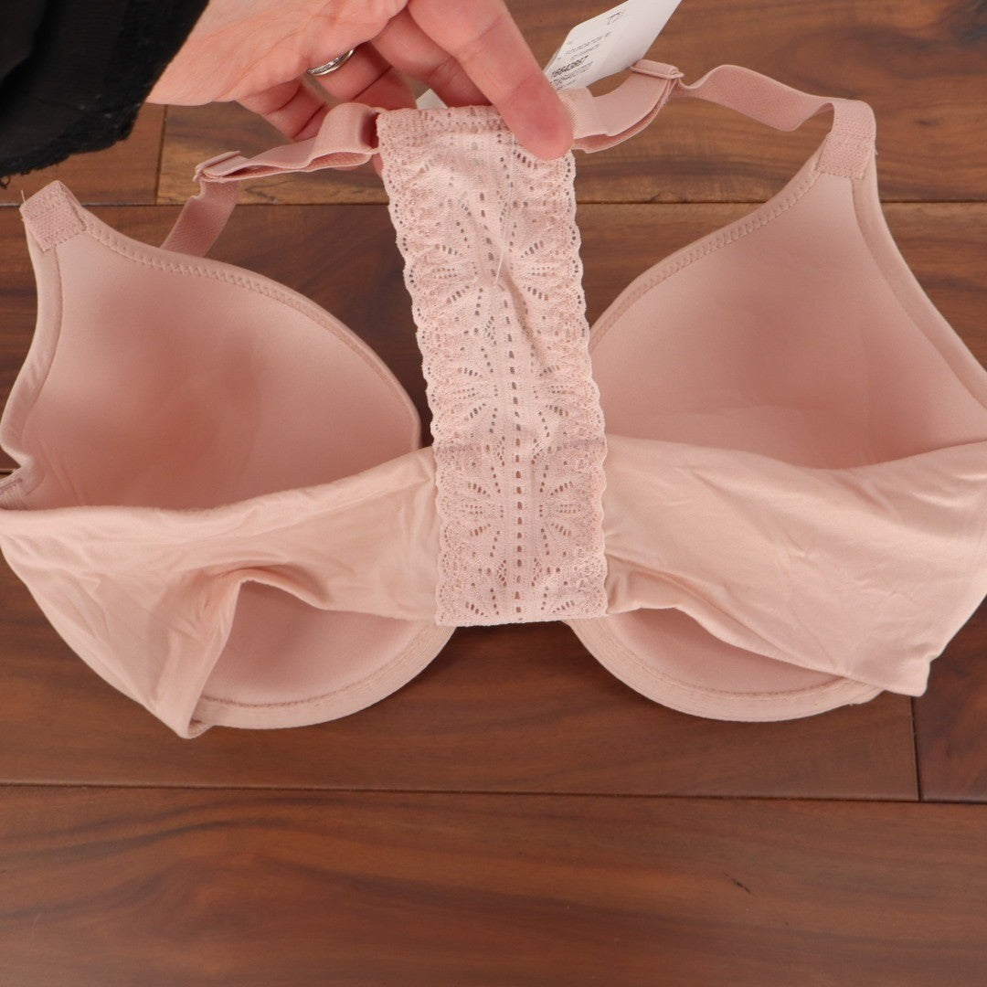 B.tempt'd By Wacoal Future Foundation Bra Womens 36DD Blush Underwire Racerback
