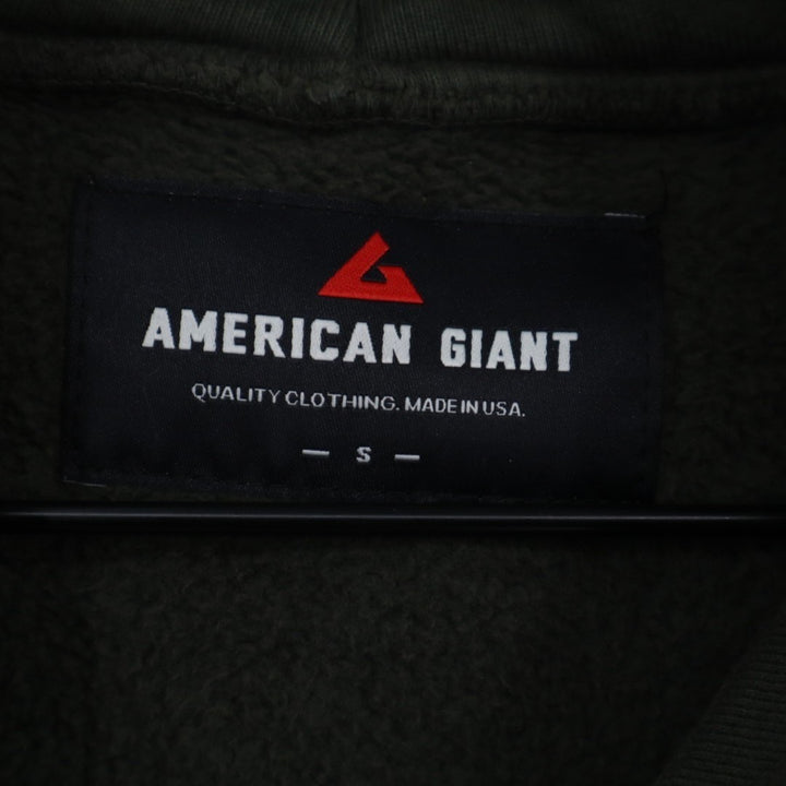 American Giant American Vintage Hoodie Unisex Small Mineral Wash Deep Olive