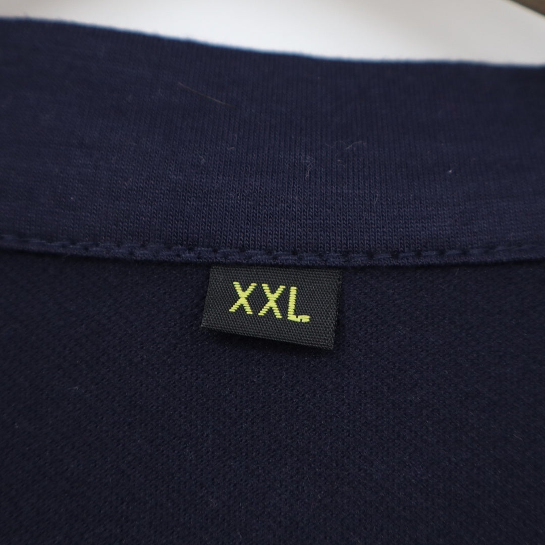 Polo Shirt Mens 2XL Navy Short Sleeve Moisture Wicking Golf Tennis Performance