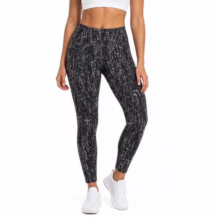 Athleta Leggings Womens MP Salutation Stash Grey Lavender Abstract Print