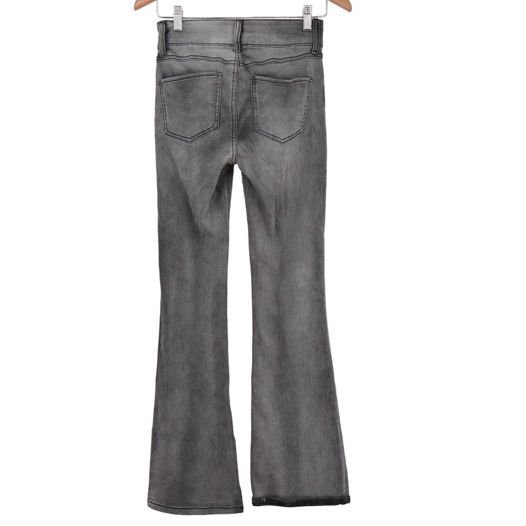 Sincerely Jules Womens Gray High Rise Flare Jeans Size 3/26 Double Button
