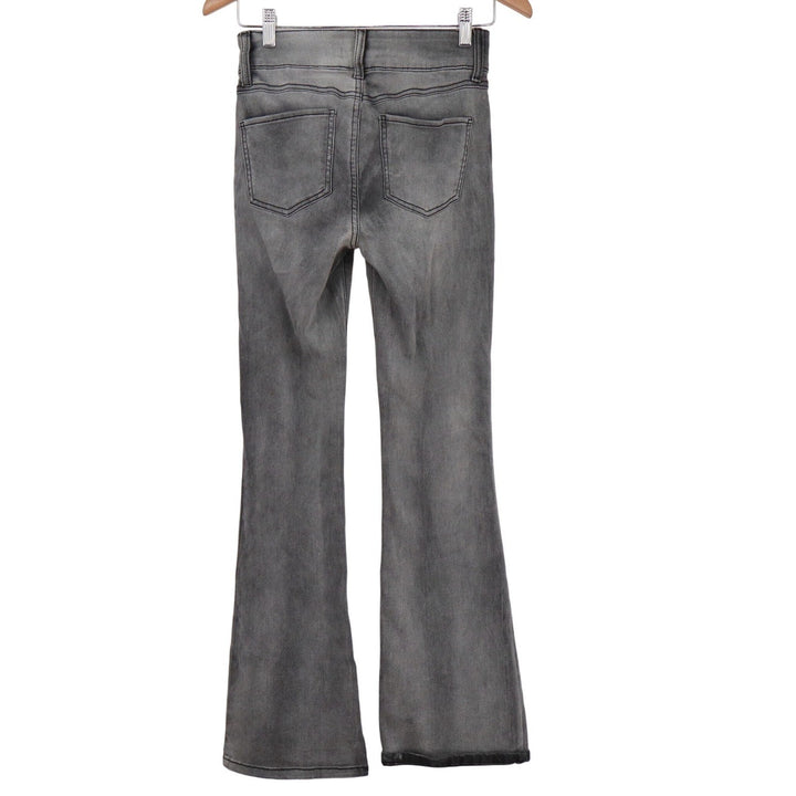 Sincerely Jules Womens Gray High Rise Flare Jeans Size 3/26 Double Button