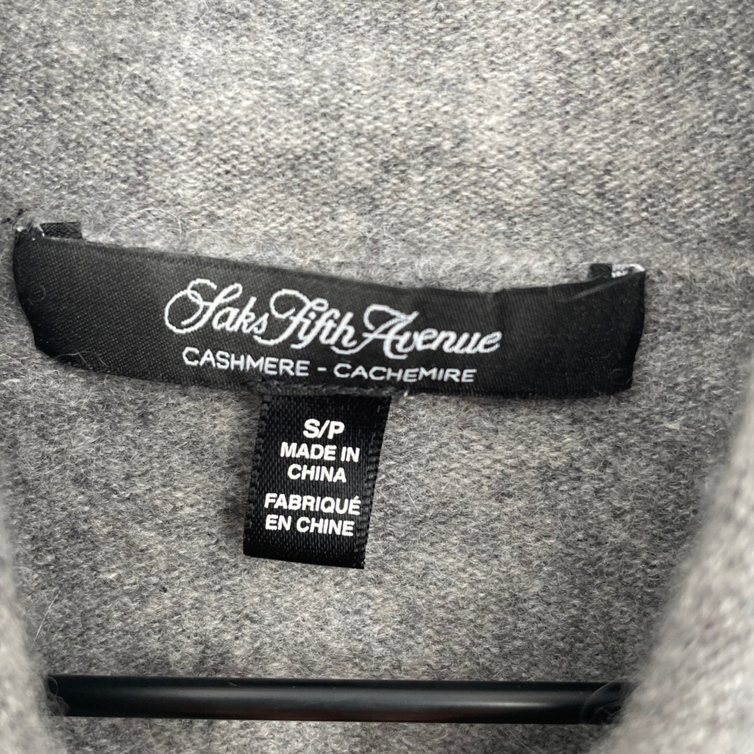 Saks Fifth Avenue Cashmere Asymmetrical Turtleneck Sweater Size SP